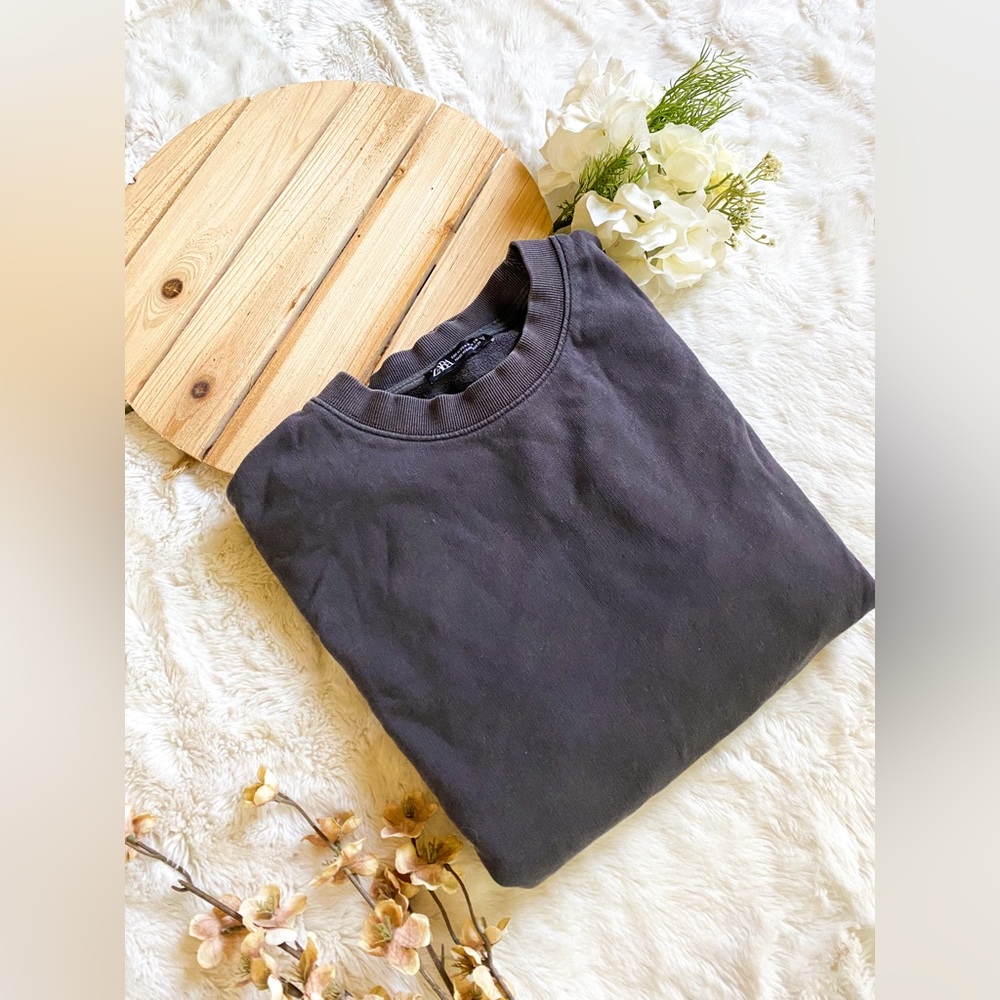 Zara | Dark Grey Crewneck Sweater